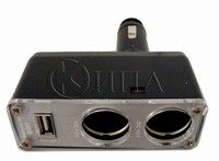 CAR1240 2F USB 12-24VDC разклонител автозапалка