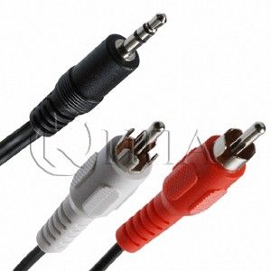 Cable458/10 кабел 2RCA- ф3.5mm ст.жак 10m позлат