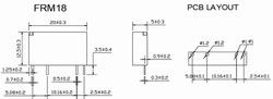 реле тънко FRM18A-12VDC NO 12VDC 5A/250VAC