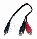 Cable406 кабел  ф3.5mm ст.жак- 2RCA гнезда 0.2m