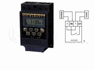 седмичен таймер шинен монтаж KG316T