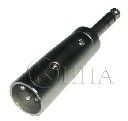 F203 преходник XLR M щифтов ф6.3mm M стерео жак
