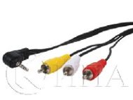 Cable537 кабел 3RCA- ф3.5mm жак 4pin аудио видео