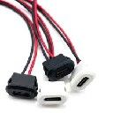 гнездо USB type C със заключване 2pin L100mm 3A