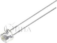 LED ф5mm бял ярък светодиод 100 deg 2.18 Cd